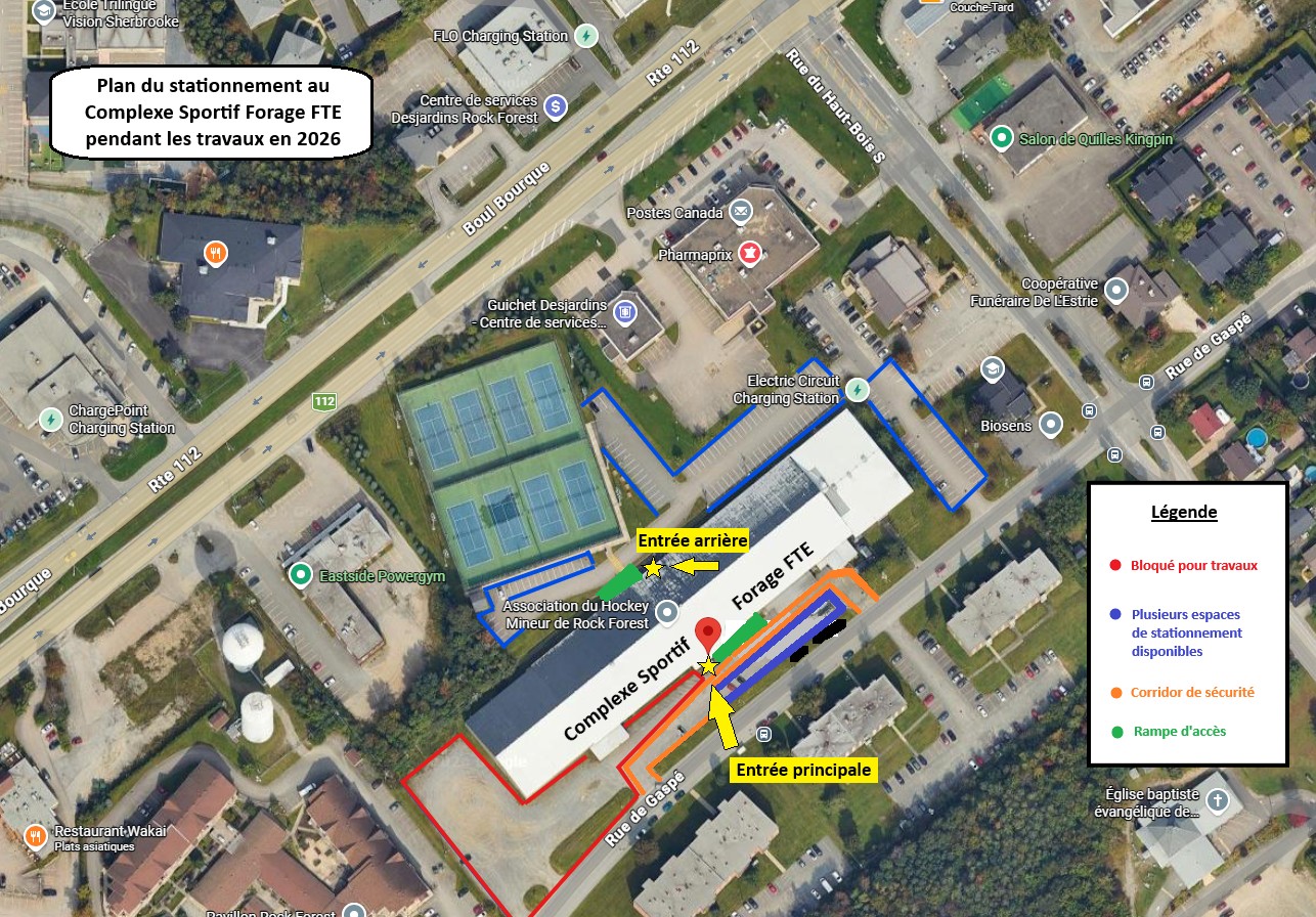 Stationnement Rénovations FTE 2026