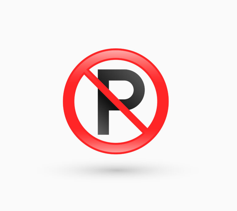 isolated no parking or restricted traffic signboard design
